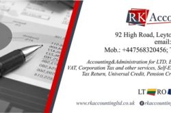 RK ACCOUNTING – Firma Contabilitate in Leyton, Londra, UK